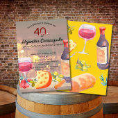 Invitation Dégustation espagnole de vin et de fromage 40e ann