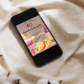 Invitation Dégustation espagnole de vin et de fromage 40e ann