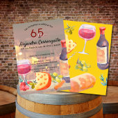 Invitation Dégustation espagnole de vin et de fromage 65e ann