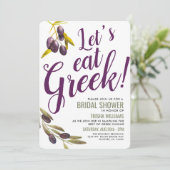 Invitation Dégustation gastronomique grecque | Fête des marié (Debout devant)