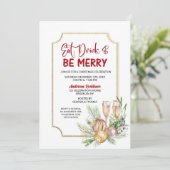 Invitation Dégustez un verre et soyez joyeux Champagne de Noë (Debout devant)