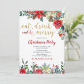 Invitation Dégustez un verre et soyez joyeux fêté de Noël Flo (Debout devant)