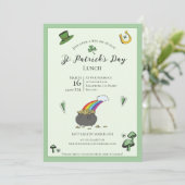 Invitation Déjeuner amusant de la Saint-Patrick avec bénédict (Debout devant)
