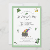 Invitation Déjeuner amusant de la Saint-Patrick avec bénédict (Devant)