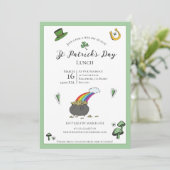 Invitation Déjeuner amusant de la Saint-Patrick avec bénédict (Debout devant)