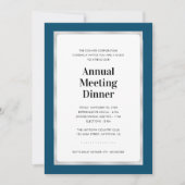 Invitation Déjeuner annuel | Marine Bleu et Argent (Devant)