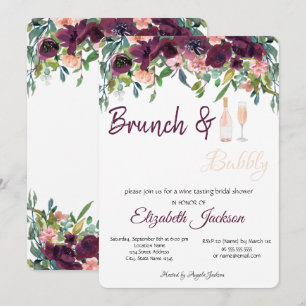 Invitation Déjeuner aux fleurs de Bourgogne et Champagne pour