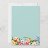 Invitation Déjeuner aux fleurs de printemps (Dos)