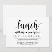 Invitation Déjeuner avec les jeunes mariés, Mariage Elopement (Devant / Derrière)