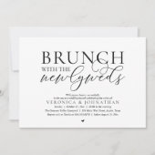 Invitation Déjeuner avec les jeunes mariés, Mariage Moderne É (Devant)