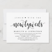 Invitation Déjeuner Avec Les Nouveaux Mariés, Mariage Elopeme (Devant)