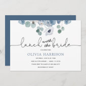 Invitation Déjeuner avec l'invitation de la douche de mariée (Devant / Derrière)