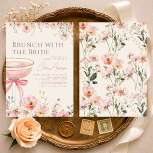 Invitation Déjeuner avec un nœud coquet pour la mariée - Baby