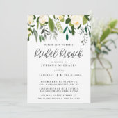 Invitation Déjeuner botanique de mariage Ivory & Green (Debout devant)