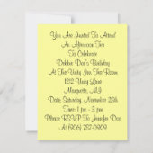 Invitation Déjeuner brunch après-midi Thé à la mode (Dos)