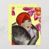 Invitation Déjeuner brunch après-midi Thé à la mode (Devant / Derrière)