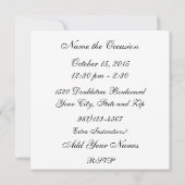 Invitation Déjeuner, Brunch, Votre Nom - SRF (Dos)