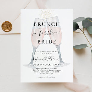 Invitation Déjeuner champenois pour la douche de mariée de la