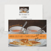 Invitation Déjeuner Confort de Fromage Grillé & Soupe de Toma (Devant / Derrière)