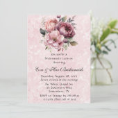 Invitation Déjeuner d'affaires avec serveuses en marbre rose (Debout devant)