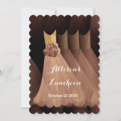 Invitation Déjeuner d'affaires Brunch Golden Tan Dresses V05 (Dos)