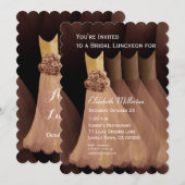 Invitation Déjeuner d'affaires Brunch Golden Tan Dresses V05 (Devant / Derrière)