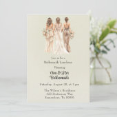 Invitation Déjeuner d'affaires de Bridesmaids vert clair (Debout devant)