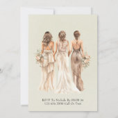 Invitation Déjeuner d'affaires de Bridesmaids vert clair (Dos)