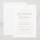 Invitation Déjeuner d'affaires de Bridesmaitres Gold Elegant  (Devant / Derrière)