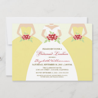 Invitation Déjeuner d'affaires de la femme de ménage / jaune