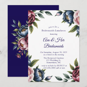 Invitation Déjeuner d'affaires des Bridesmaitres Blush Peony 