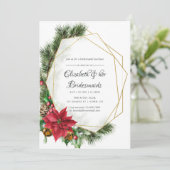 Invitation Déjeuner d'affaires Mariage géométrique de Noël (Debout devant)