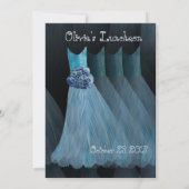 Invitation Déjeuner d'affaires ou robes bleues Brunch (Dos)