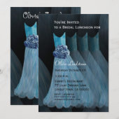 Invitation Déjeuner d'affaires ou robes bleues Brunch (Devant / Derrière)