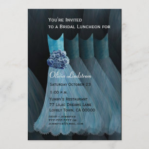 Invitation Déjeuner d'affaires ou robes bleues Brunch