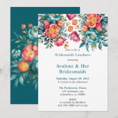 Invitation Déjeuner d'affaires pour filles du bouquet Peony R (Devant / Derrière)