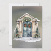 Invitation Déjeuner d'affaires vert rouge Berry Décor Porte l (Dos)