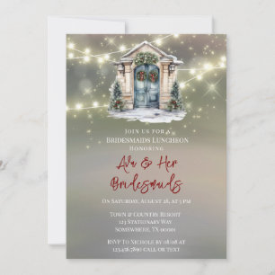 Invitation Déjeuner d'affaires vert rouge Berry Décor Porte l