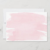Invitation Déjeuner dames or aquarelle rose (Dos)