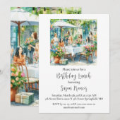 Invitation Déjeuner d'anniversaire Chic Mesdames  (Devant / Derrière)