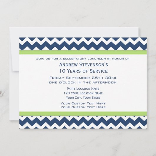 Invitation Déjeuner d'anniversaire de l'employé Lime d'invita (Dos)