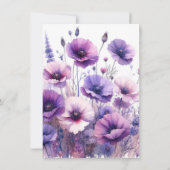 Invitation Déjeuner d'anniversaire Fleur d'Hibiscus Violet  (Dos)