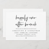 Invitation Déjeuner d'après mariage, heureux pour toujours (Devant / Derrière)