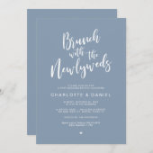 Invitation Déjeuner d'après mariage rustique, Brunch avec les (Devant / Derrière)