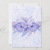 Invitation Déjeuner de bonne femme de chambre tropicale viole (Dos)