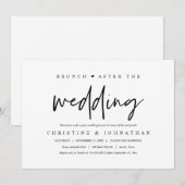 Invitation Déjeuner de brunch avec les jeunes mariés, invitat (Devant / Derrière)