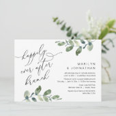 Invitation Déjeuner de brunch de mariage vert Happily Ever Af (Debout devant)