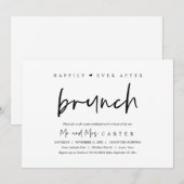 Invitation Déjeuner de célébration après mariage heureux pour (Devant / Derrière)