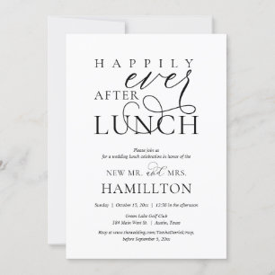 Invitation Déjeuner de célébration après mariage Heureux pour