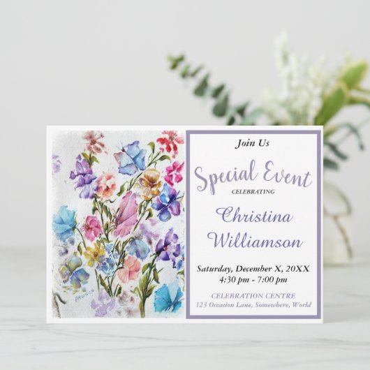 Invitation Déjeuner de célébration spécial (Debout devant)